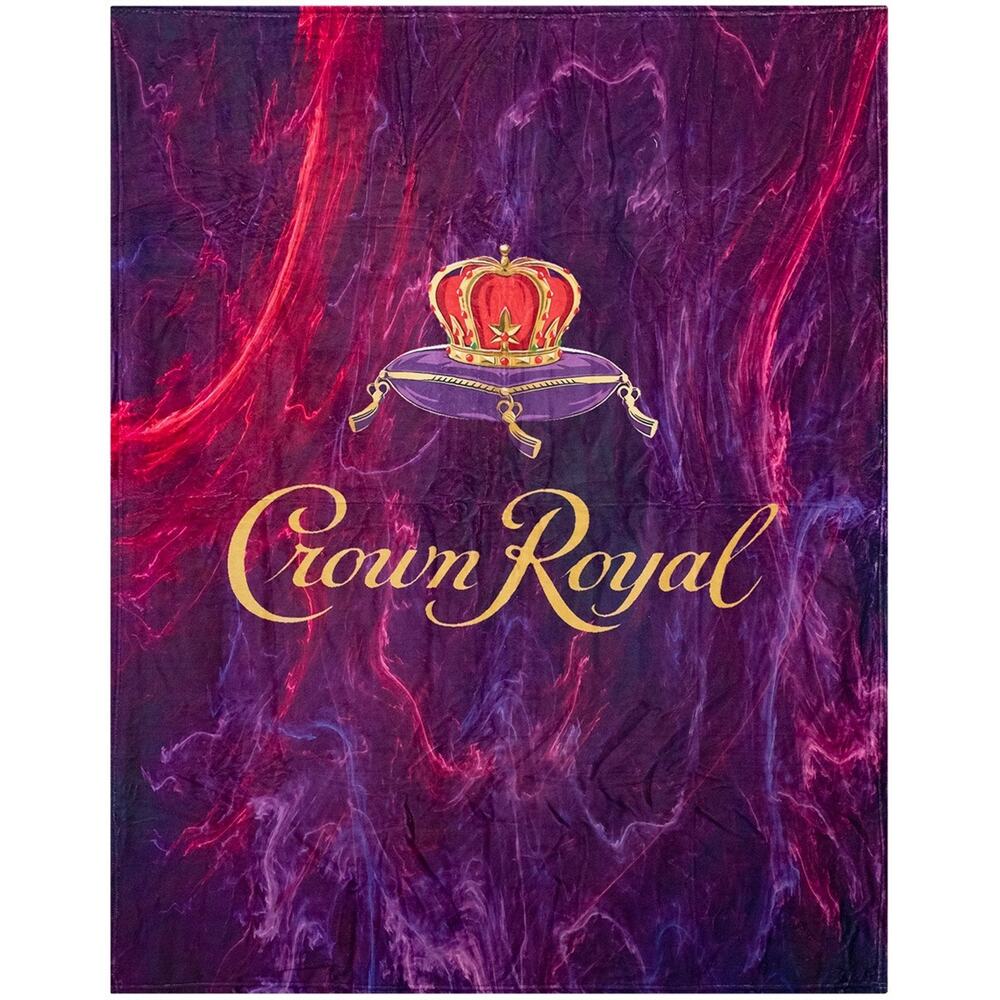 Crown Royal Whiskey Throw Blanket 80" x 60" Bar, Man Cave, Game room decor - NEW